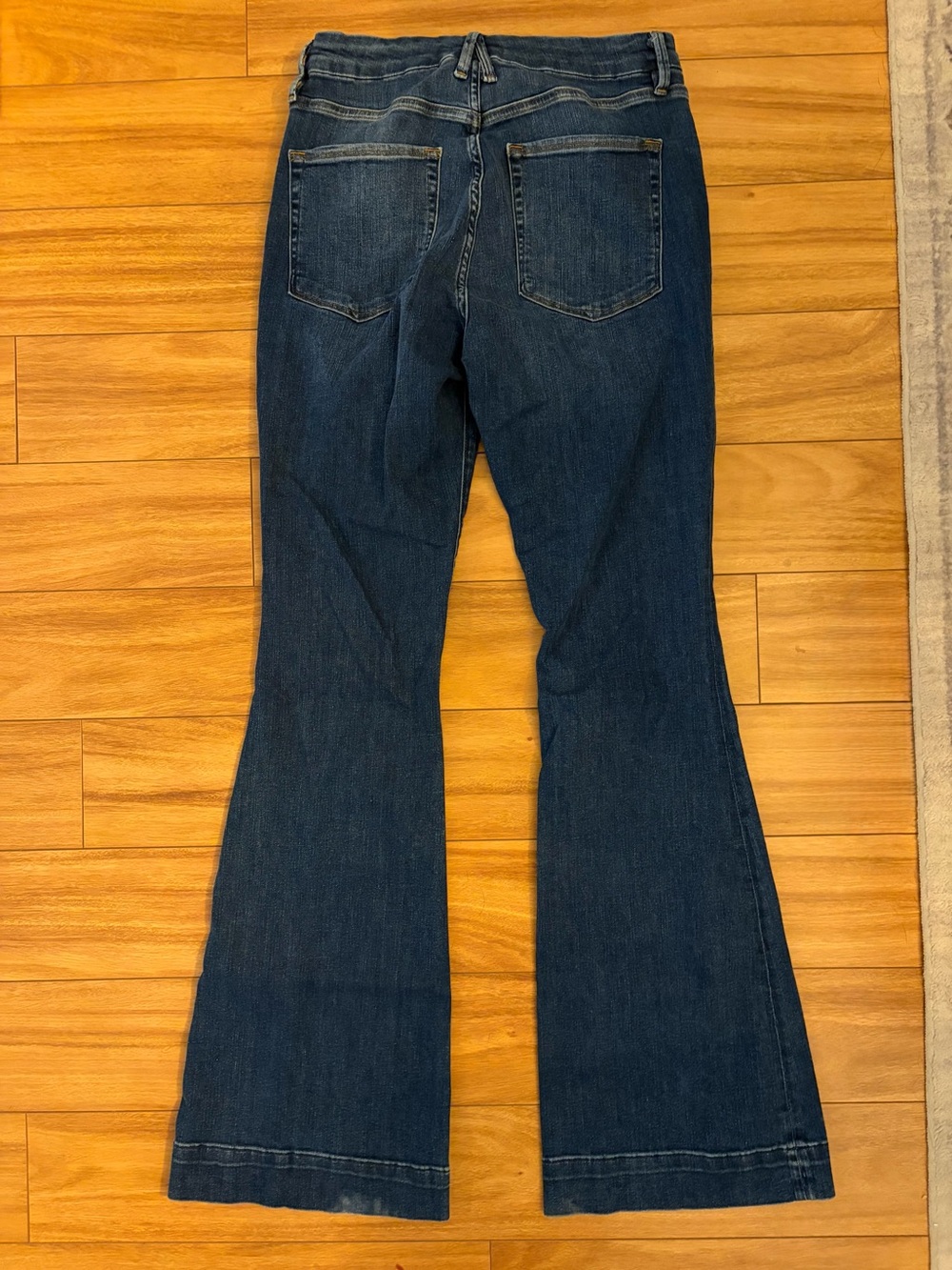 Good American Dark Blue Flare Jeans - Picture 4 of 4